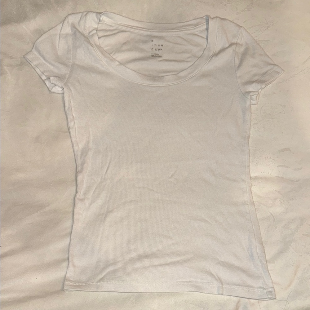 a new day White Short Sleeve Tee